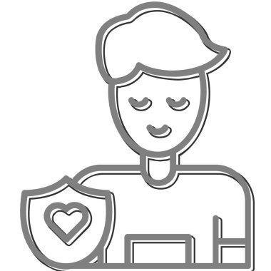 Koruma simgesinin vektör illüstrasyonu 