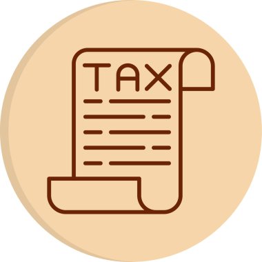 Vergi. Web simgesi basit illüstrasyon 