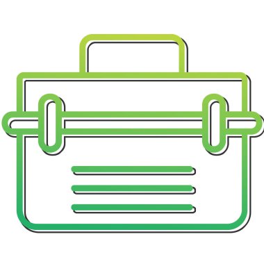 Alet çantası. Web simgesi basit illüstrasyon          