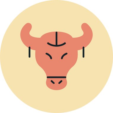 Boğa Kafatası ikon vektör çizimi