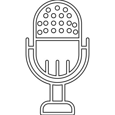 mikrofon simgesi vektör illüstrasyonu 