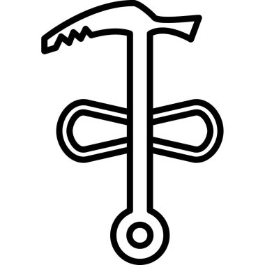 tırmanma baltası. Web simgesi basit illüstrasyon