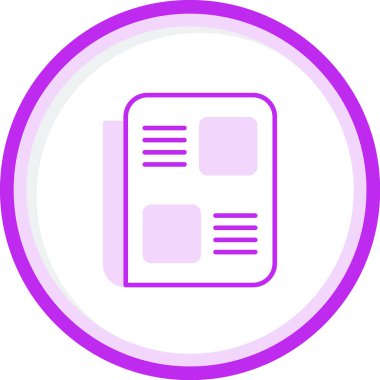 Bir gazete simgesinin vektör illüstrasyonu