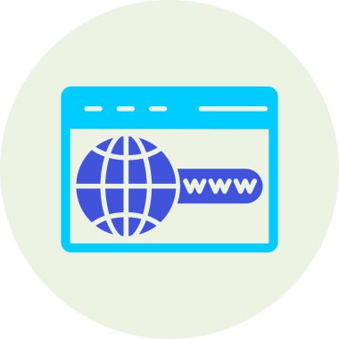 Web tarayıcı simgesi, vektör illüstrasyonu basit tasarım