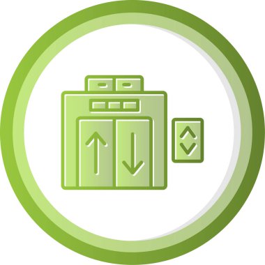 Asansör simgesi, vektör illüstrasyonu basit tasarım