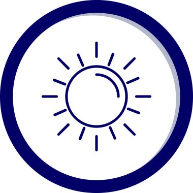Güneş. Web simgesi basit illüstrasyon 