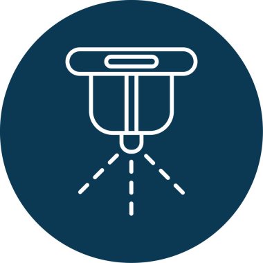 Moda biçimi izole edilmiş arkaplanda fıskiye simgesi           