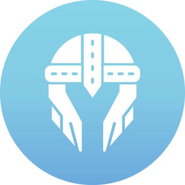 Warior Miğfer simgesi, vektör illüstrasyonu basit tasarım