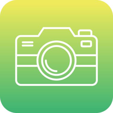 Fotoğraf makinesi simgesi, vektör illüstrasyonu. düz tasarım biçimi              