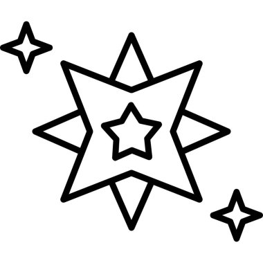 yıldızlar web simgesi, vektör illüstrasyonu                    
