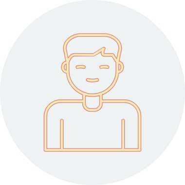  Erkek kullanıcı. Web simgesi basit illüstrasyon