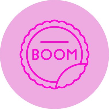 Boom web simgesi, vektör illüstrasyonu