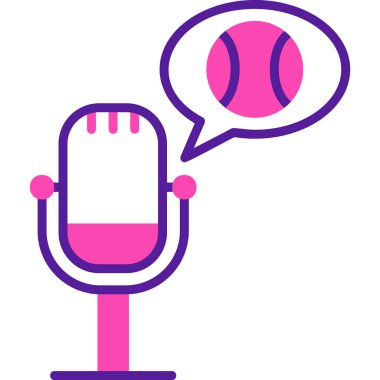 Sport Podcast ikon vektör çizimi 