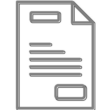 belge simgesi, vektör illüstrasyonu basit tasarım