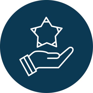 yıldız web simgesi basit illüstrasyon 