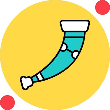 Boynuz. Web simgesi basit illüstrasyon