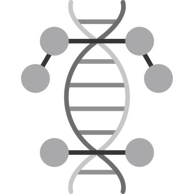 DNA ikonu vektör illüstrasyonu. Genetik        