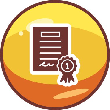 Sertifika. Web simgesi basit tasarım