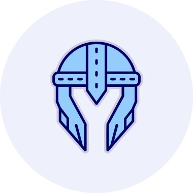 Warior Miğfer simgesi, vektör illüstrasyonu basit tasarım