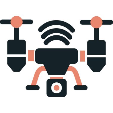 Drone simgesi vektör illüstrasyon tasarımı