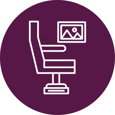 modada izole edilmiş arka planda koltuk simgesi 