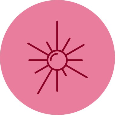 Güneş. Web simgesi basit illüstrasyon 