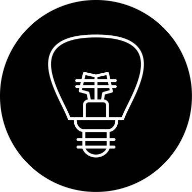 Ampul simgesinin vektör illüstrasyonu 