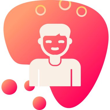  Erkek kullanıcı. Web simgesi basit illüstrasyon