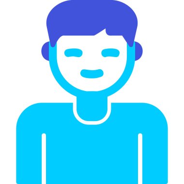  Erkek kullanıcı. Web simgesi basit illüstrasyon