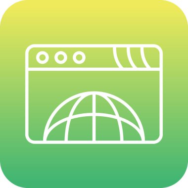 tarayıcı web simgesi, vektör illüstrasyonu