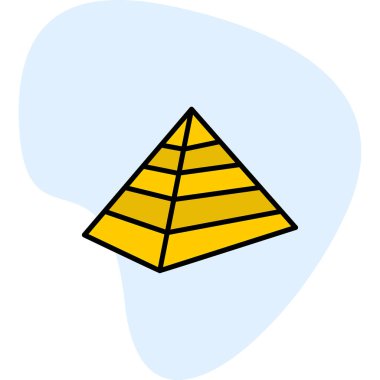 Piramit ağ simgesi vektör illüstrasyonu