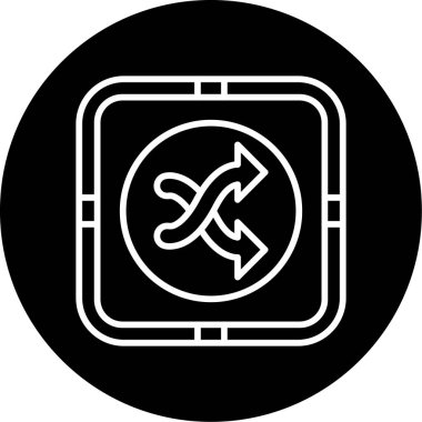 Karıştır simgesi, vektör illüstrasyonu basit tasarım