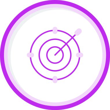 Oklu hedef. Web simgesi basit illüstrasyon 