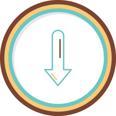 aşağı ok simgesi, vektör illüstrasyon tasarımı 