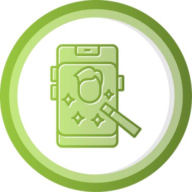 Mobil uygulama süzgeç simgesi, vektör illüstrasyonu basit tasarım