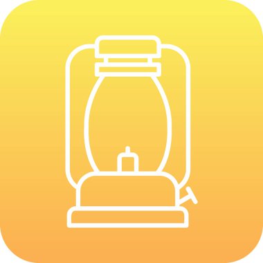 Gaz Lambası simgesinin vektör illüstrasyonu