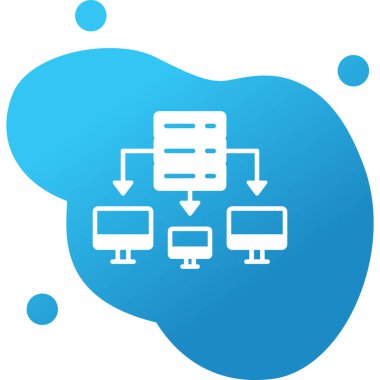 Küme hesaplama simgesi, vektör illüstrasyonu basit tasarım