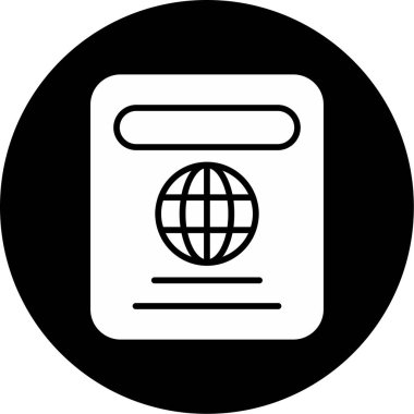 Modern Pasaport Kontrol simgesinin vektör çizimi           