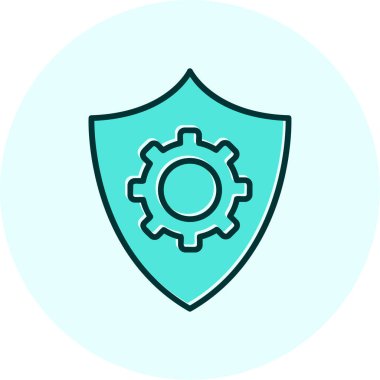 Veri koruma simgesi, vektör çizim                  