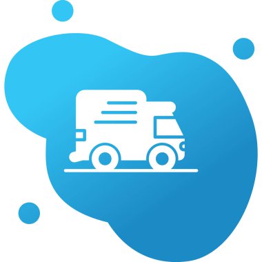 kamyon simgesi, vektör illüstrasyon tasarımı 