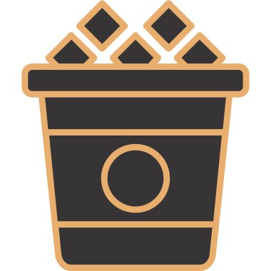 Buz Kovası ikonu vektör illüstrasyonu