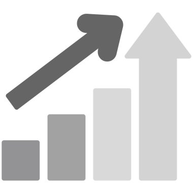 Büyüme grafiği Web simgesi vektör illüstrasyonu