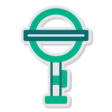 Yer altı işareti web simgesi, vektör illüstrasyonu