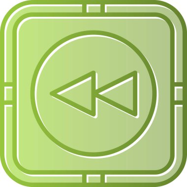 Hızlı Geri Dönüş simgesinin vektör illüstrasyonu 