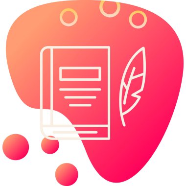 Edebiyat. Web simgesi basit illüstrasyon 