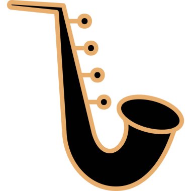 Saksafon. Web simgesi basit tasarım 