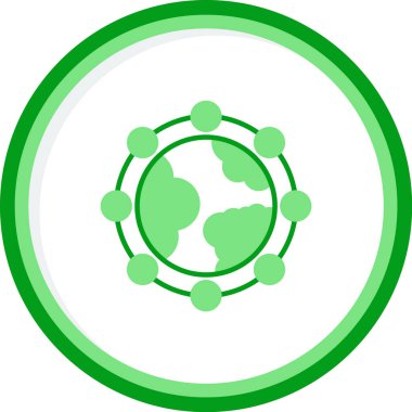 Küre. Web simgesi basit illüstrasyon