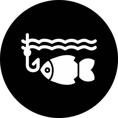 balık ağı simgesi basit illüstrasyon