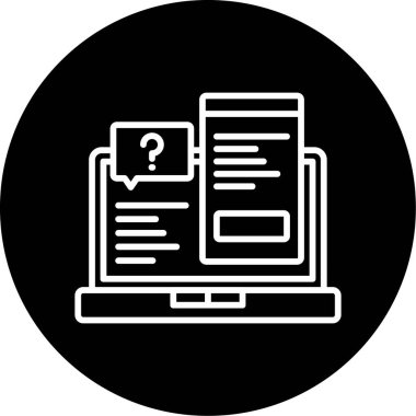 Quiz web simgesi vektör illüstrasyonu