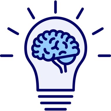 Fikir simgesinin vektör illüstrasyonu 